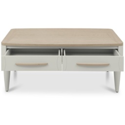 Delta Scandi Oak and Soft Grey Rectangular Coffee Table - thumbnail 3