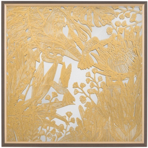 Art Marketing Hummingbird Dance Mirrored Framed Wall Art - image 1