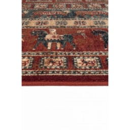 Mastercraft 4301/300 Kashqai Round Rug - Red - 200cm Circle - thumbnail 3