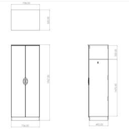 Cambourne Cam147 Tall Triple Wardrobe With Mirror Door - Finish - thumbnail 7