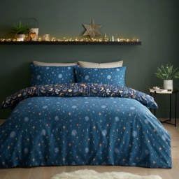 Catherine Lansfield Enchanted Twilight Duvet Set - Navy - Single - thumbnail 2