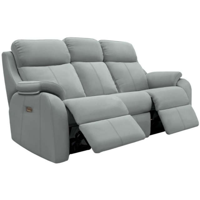 G Plan Kingsbury 3 Seater Recliner Sofa - Leather Grade L - Double Electric - image 1