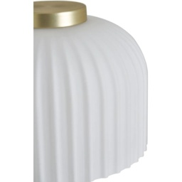 BHS Binita Glass Ribbed Table Lamp - Opal and Brass - thumbnail 3