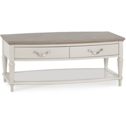 Montreal Rectangular Coffee Table - Grey Washed Oak and Soft Grey - thumbnail 2