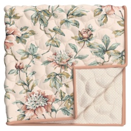 VA Peony Blossom Bedspread - Blush and Jade