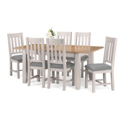 Julian Bowen Richmond 140cm/180cm Extending Dining Table - Elephant Grey/Pale Oak - thumbnail 4