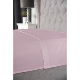 Belledorm 200 Count Flat Sheet - Blush - Single - thumbnail 2