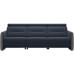 Stressless Emily 3 Seater Sofa With Wood Arms - Noblesse Leather