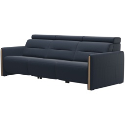 Stressless Emily 3 Seater Sofa With Wood Arms - Noblesse Leather - thumbnail 2