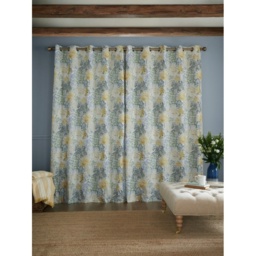 Laura Ashley Bernwood Eyelet Curtains - Ochre Yellow - W 88 x D 72 - thumbnail 4
