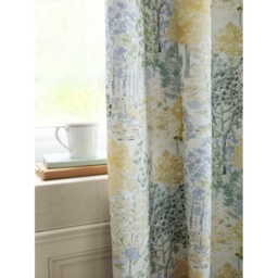 Laura Ashley Bernwood Eyelet Curtains - Ochre Yellow - W 88 x D 72 - thumbnail 3