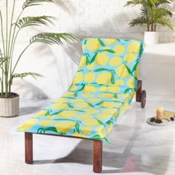 Catherine Lansfield Lemons Cotton Sun Lounger/Beach Towel - thumbnail 1