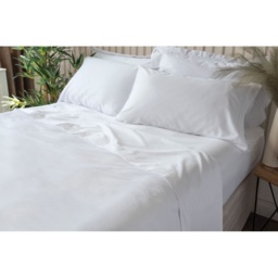 Belledorm Bamboo Flat Sheet - White - Double