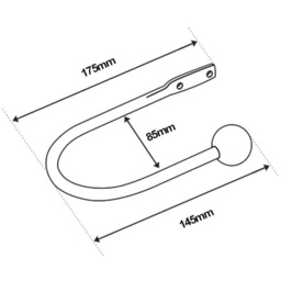 Speedy Ball Curtain Holdback Pair - Satin Silver - thumbnail 6