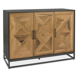 Vancouver Rustic Oak and Peppercorn Narrow Sideboard - thumbnail 3