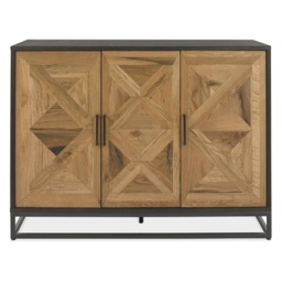 Vancouver Rustic Oak and Peppercorn Narrow Sideboard - thumbnail 2