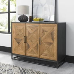 Vancouver Rustic Oak and Peppercorn Narrow Sideboard - thumbnail 1