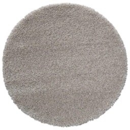 Mastercraft 039-001/6611 Twilight Shaggy Round Rug - Linen/Beige - 120cm Circle - thumbnail 1