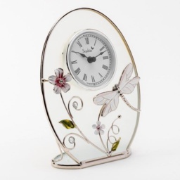 Sophia Glass Dragonfly Mantle Clock - thumbnail 2