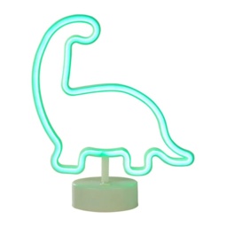 BHS Glow Dino Neon Table Lamp - Green - thumbnail 1