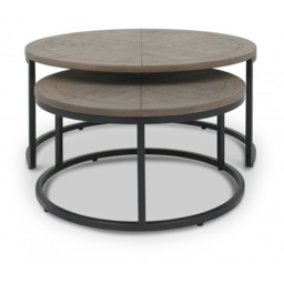 Markham Silver Grey Round Coffee Table Nest - thumbnail 3