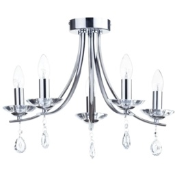 BHS Bugsy Flush Light - Chrome