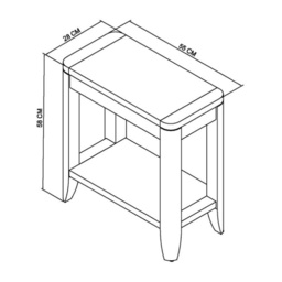 Jasper Oak Rectangular Side Table - thumbnail 4