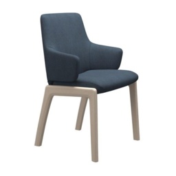 Stressless Laurel Low Back D100 Dining Chair With Arms - Paloma Leather - thumbnail 3