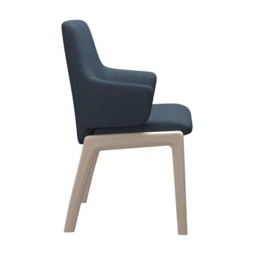 Stressless Laurel Low Back D100 Dining Chair With Arms - Paloma Leather - thumbnail 2