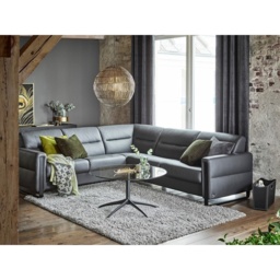 Stressless Fiona Leather 5 Seater Corner Sofa 2 Seats 2 Seats - Batick Leather - 2 x Steel Arms - thumbnail 1