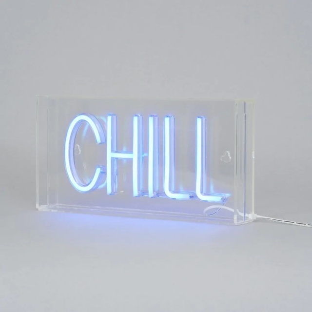 BHS Glow LED Chill Neon Light Box - Blue - image 1