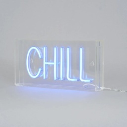 BHS Glow LED Chill Neon Light Box - Blue - thumbnail 1