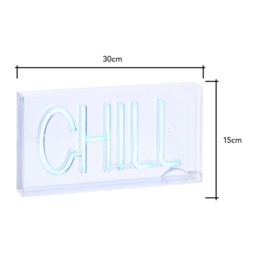 BHS Glow LED Chill Neon Light Box - Blue - thumbnail 3