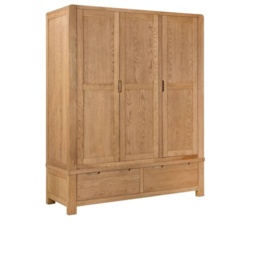 Zurich Triple Combination Oak Wardrobe - thumbnail 2