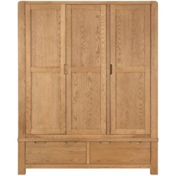 Zurich Triple Combination Oak Wardrobe - thumbnail 1