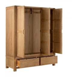 Zurich Triple Combination Oak Wardrobe - thumbnail 3