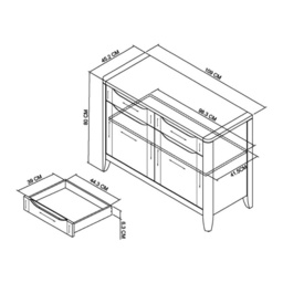 Jasper Oak Narrow Sideboard - thumbnail 5