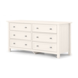 Julian Bowen Maine 6 Drawer Wide Chest - Dove Grey - thumbnail 1