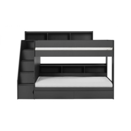 Julian Bowen Camelot Bunk Bed with Staircase - Anthracite - thumbnail 6