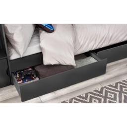 Julian Bowen Camelot Bunk Bed with Staircase - Anthracite - thumbnail 2