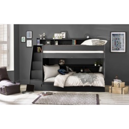 Julian Bowen Camelot Bunk Bed with Staircase - Anthracite - thumbnail 7