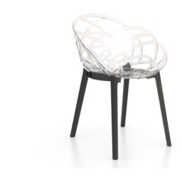 HND Flora Dining Chair - Clear Seat - thumbnail 4