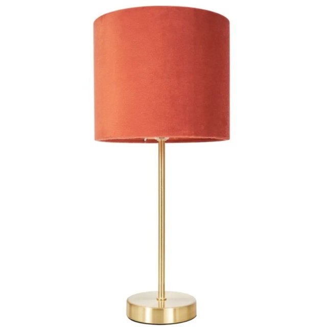 BHS Velvet Table Lamp - Burnt Orange - image 1