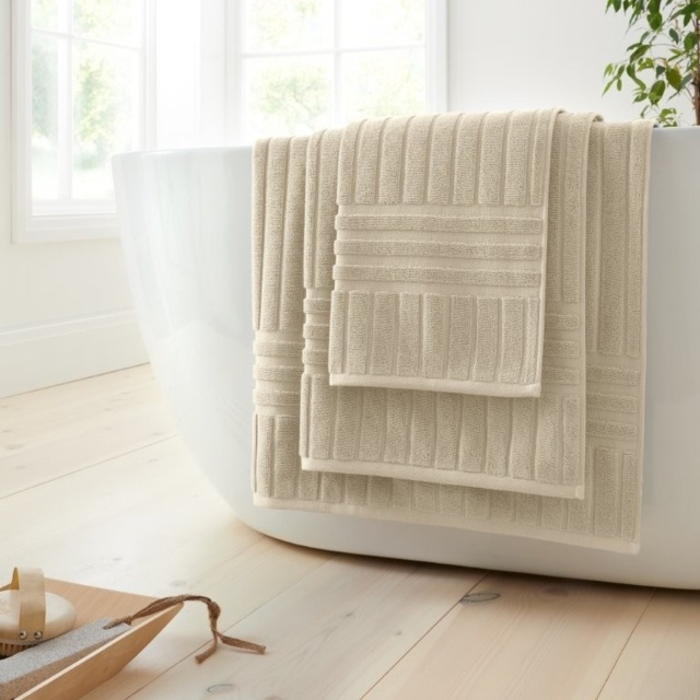 Bianca Hotel Cotton Towel - Natural - Bath Towel - image 1