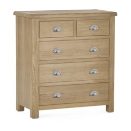 Julian Bowen Memphis 3 2 Drawer Chest - Limed Oak - thumbnail 2
