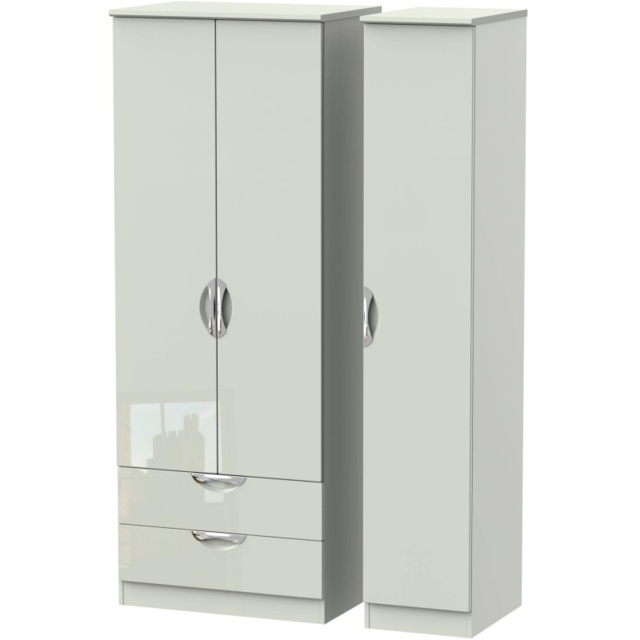 Cambourne Cam141 Tall Triple 2 Drawer Wardrobe - Finish - image 1