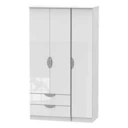 Cambourne Cam141 Tall Triple 2 Drawer Wardrobe - Finish - thumbnail 4
