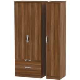 Cambourne Cam141 Tall Triple 2 Drawer Wardrobe - Finish - thumbnail 3