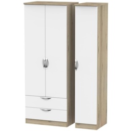 Cambourne Cam141 Tall Triple 2 Drawer Wardrobe - Finish - thumbnail 6
