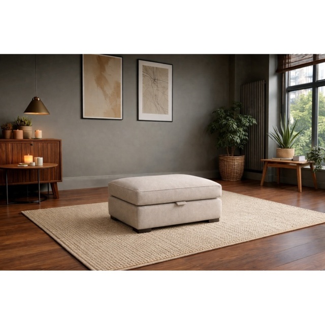 Harper Storage Footstool in Fabric - Grade D - image 1